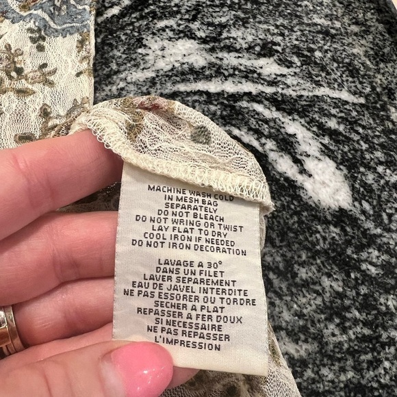 RALPH LAUREN DENIM AND SUPPLY semi sheer paisley long sleeve top - Picture 13 of 13